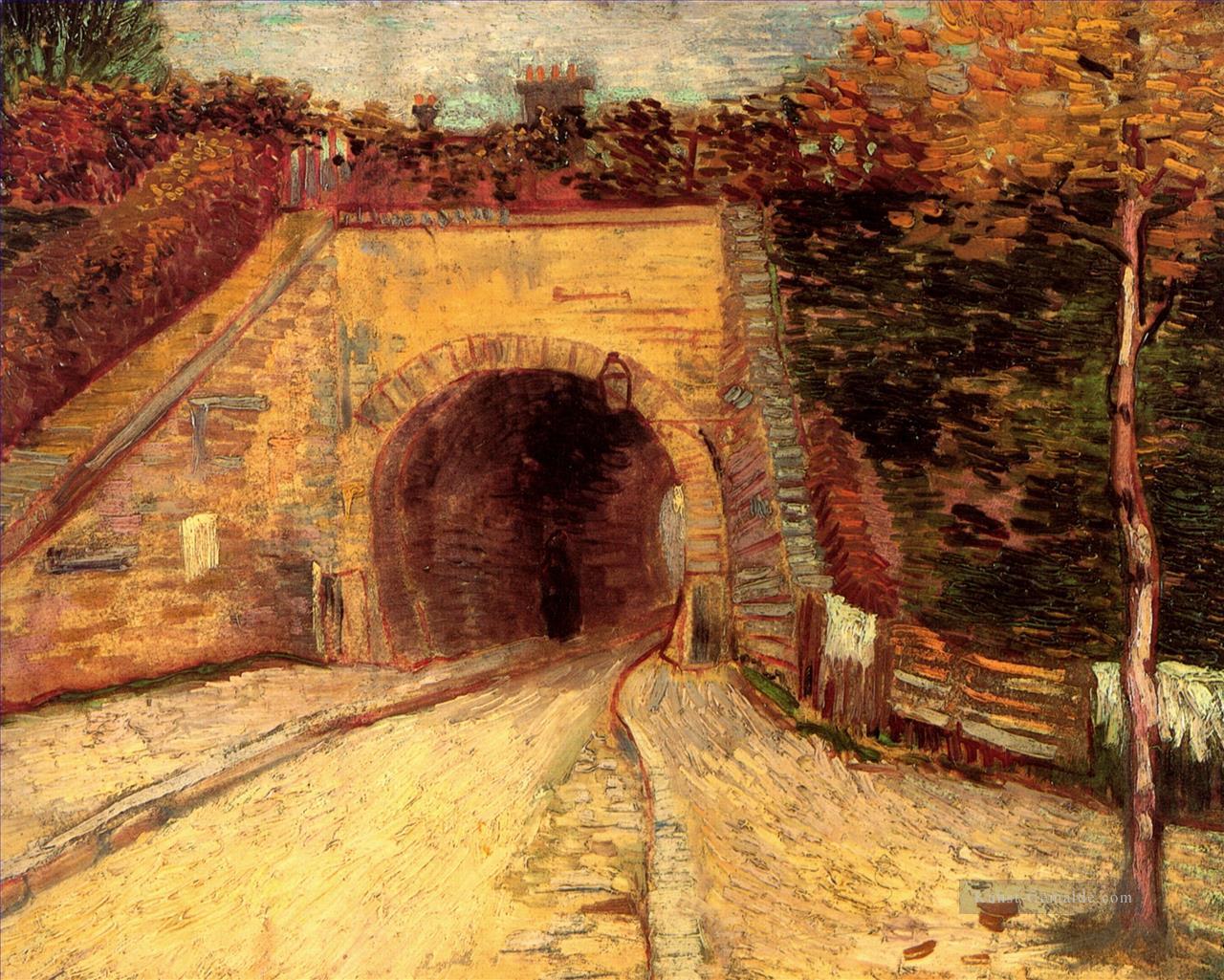 Fahrbahn mit Unterführung der Viaduct Vincent van Gogh Ölgemälde